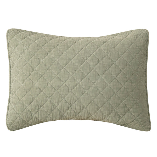 Hiend Accents Stonewashed Cotton Gauze Pillow Sham - Luxurious Softness, Unique Style, And Cozy Comfort For Any Room Celadon Face And Back, 100% Cotton,Fill, 100% Polyester Fb3200ps-ks-ce