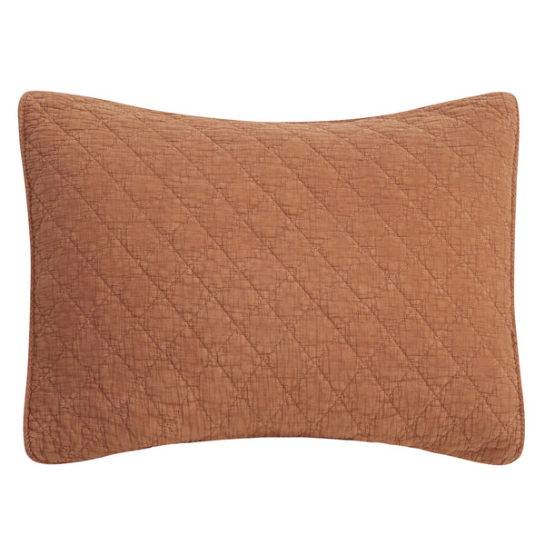 Hiend Accents Stonewashed Cotton Gauze Pillow Sham - Luxurious Softness, Unique Style, And Cozy Comfort For Any Room Copper Face And Back, 100% Cotton,Fill, 100% Polyester Fb3200ps-ks-cp