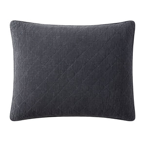 Hiend Accents Stonewashed Cotton Gauze Pillow Sham - Luxurious Softness, Unique Style, And Cozy Comfort For Any Room Charcoal Face And Back, 100% Cotton,Fill, 100% Polyester Fb3200ps-ss-cl