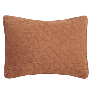 Hiend Accents Stonewashed Cotton Gauze Pillow Sham - Luxurious Softness, Unique Style, And Cozy Comfort For Any Room Copper Face And Back, 100% Cotton,Fill, 100% Polyester Fb3200ps-ss-cp