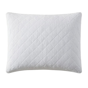 Hiend Accents Stonewashed Cotton Gauze Pillow Sham - Luxurious Softness, Unique Style, And Cozy Comfort For Any Room Vintage White Face And Back, 100% Cotton,Fill, 100% Polyester Fb3200ps-ss-vw