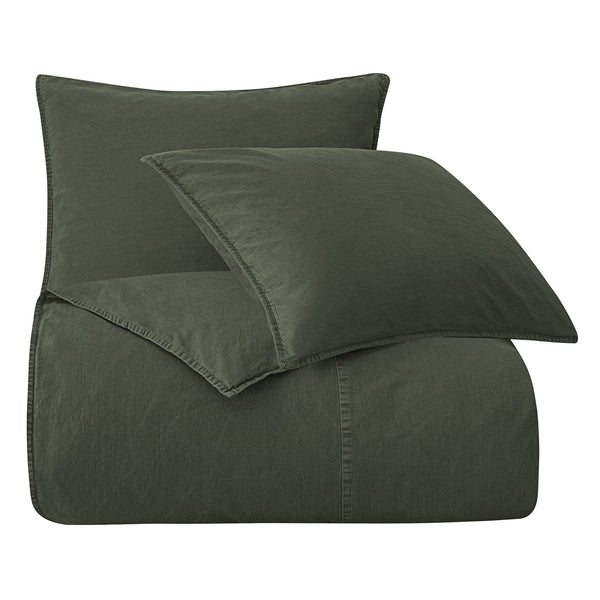 Hiend Accents Stonewashed Cotton Canvas Duvet Cover Set - Luxurious 3-piece Bedding For Timeless Style & Comfort Duffle Bag 100% Cotton Fb3400ds-sq-df