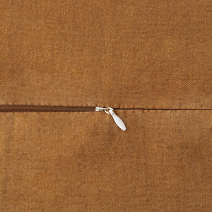 Hiend Accents Stonewashed Cotton Canvas Duvet Cover Set - Luxurious 3-piece Bedding For Timeless Style & Comfort Terracotta 100% Cotton Fb3400ds-sq-tc