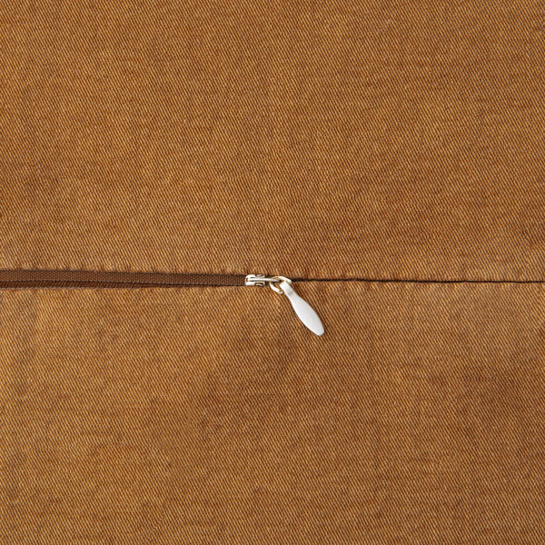 Hiend Accents Stonewashed Cotton Canvas Duvet Cover Set - Luxurious 3-piece Bedding For Timeless Style & Comfort Terracotta 100% Cotton Fb3400ds-sq-tc