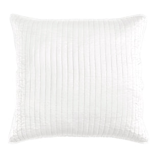 Hiend Accents Satin Channel Quilted Euro Sham - Luxurious Comfort And Modern Sophistication For Your Bedroom Decor White 100% Polyester Fb3500es-os-wh