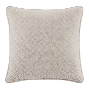 Hiend Accents Anna Diamond Quilted Euro Sham - Elegant Bedding Accent With Timeless Design For A Chic Retreat Light Tan Face, 80% Polyester,20% Cotton. Back, 100% Polyester. Filling, 100% Polyester Fb3600es-os-lt