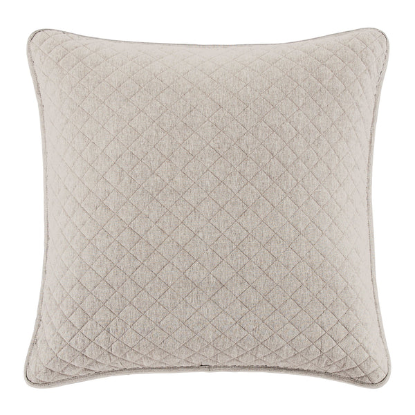 Hiend Accents Anna Diamond Quilted Euro Sham - Elegant Bedding Accent With Timeless Design For A Chic Retreat Light Tan Face, 80% Polyester,20% Cotton. Back, 100% Polyester. Filling, 100% Polyester Fb3600es-os-lt