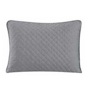 Hiend Accents Anna Diamond Quilted Pillow Sham Set - Elegant Touch For Timeless Bedroom Style And Comfort Gray 80% Polyester,20% Cotton Fb3600ps-ss-gy