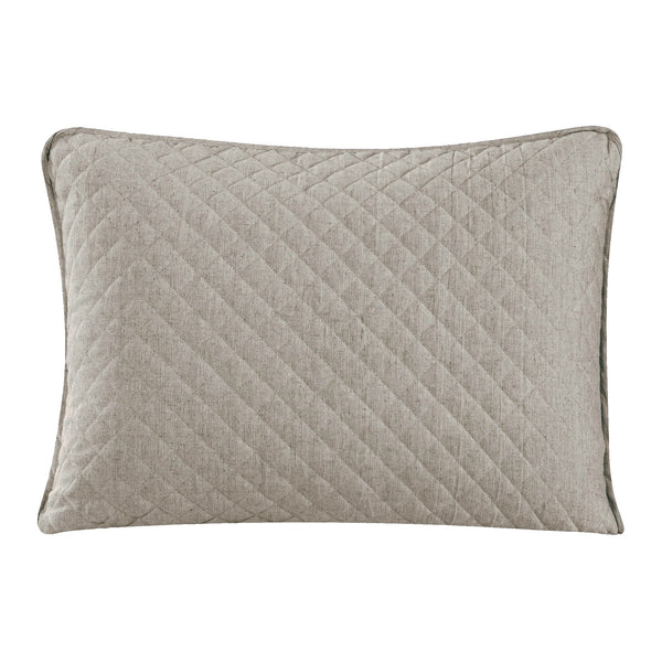 Hiend Accents Anna Diamond Quilted Pillow Sham Set - Elegant Touch For Timeless Bedroom Style And Comfort Taupe 80% Polyester,20% Cotton Fb3600ps-ss-tp