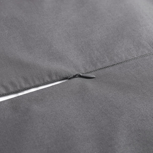 Hiend Accents Stonewashed Cotton Waffle Weave Duvet Cover Set - Luxurious Comfort For Year-round Serenity Slate 100% Cotton Fb3800ds-sq-sl