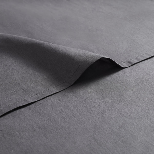 Hiend Accents Stonewashed Cotton Waffle Weave Duvet Cover Set - Luxurious Comfort For Year-round Serenity Slate 100% Cotton Fb3800ds-sq-sl