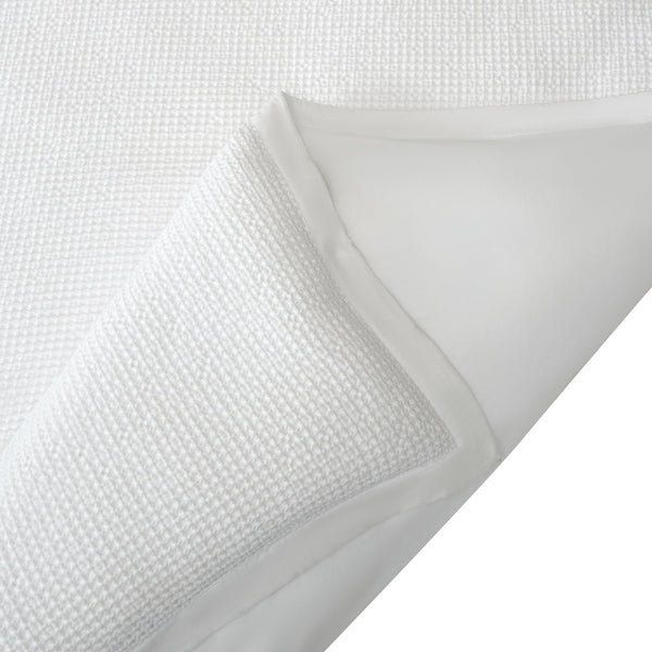 Hiend Accents Stonewashed Cotton Waffle Weave Duvet Cover Set - Luxurious Comfort For Year-round Serenity White 100% Cotton Fb3800ds-sk-wh