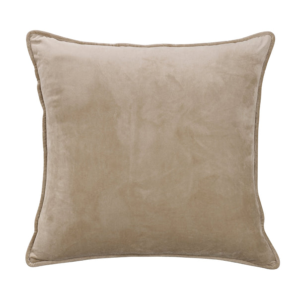 Hiend Accents Fairfield Luxurious Velvet Euro Sham - Elevate Your Bedroom Decor With Sophisticated Comfort Taupe 100% Polyester Fb3900e1
