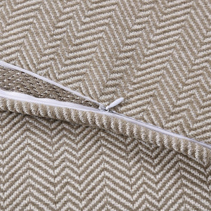 Hiend Accents Chenille Herringbone Euro Sham - Luxuriously Soft, Timeless Style For Cozy Bedroom Elegance Sand 100% Polyester Fb3901es-os-sn