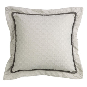 Hiend Accents Piedmont Chain Link Throw Pillow - Elevate Your Decor With Sophisticated Elegance And Comfort Cream Shell, 65% Cotton,35% Polyester .Fill, 100% Waterfowl Feathers Fb3950p2