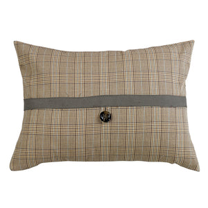 Hiend Accents Piedmont Plaid Throw Pillow - Timeless Comfort And Elegance For Your Living Space Decor Upgrade Tan Shell, 35% Cotton,65% Polyester. Filling, 100% Polyester Fb3950p3