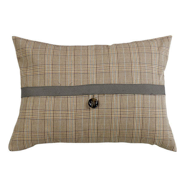 Hiend Accents Piedmont Plaid Throw Pillow - Timeless Comfort And Elegance For Your Living Space Decor Upgrade Tan Shell, 35% Cotton,65% Polyester. Filling, 100% Polyester Fb3950p3