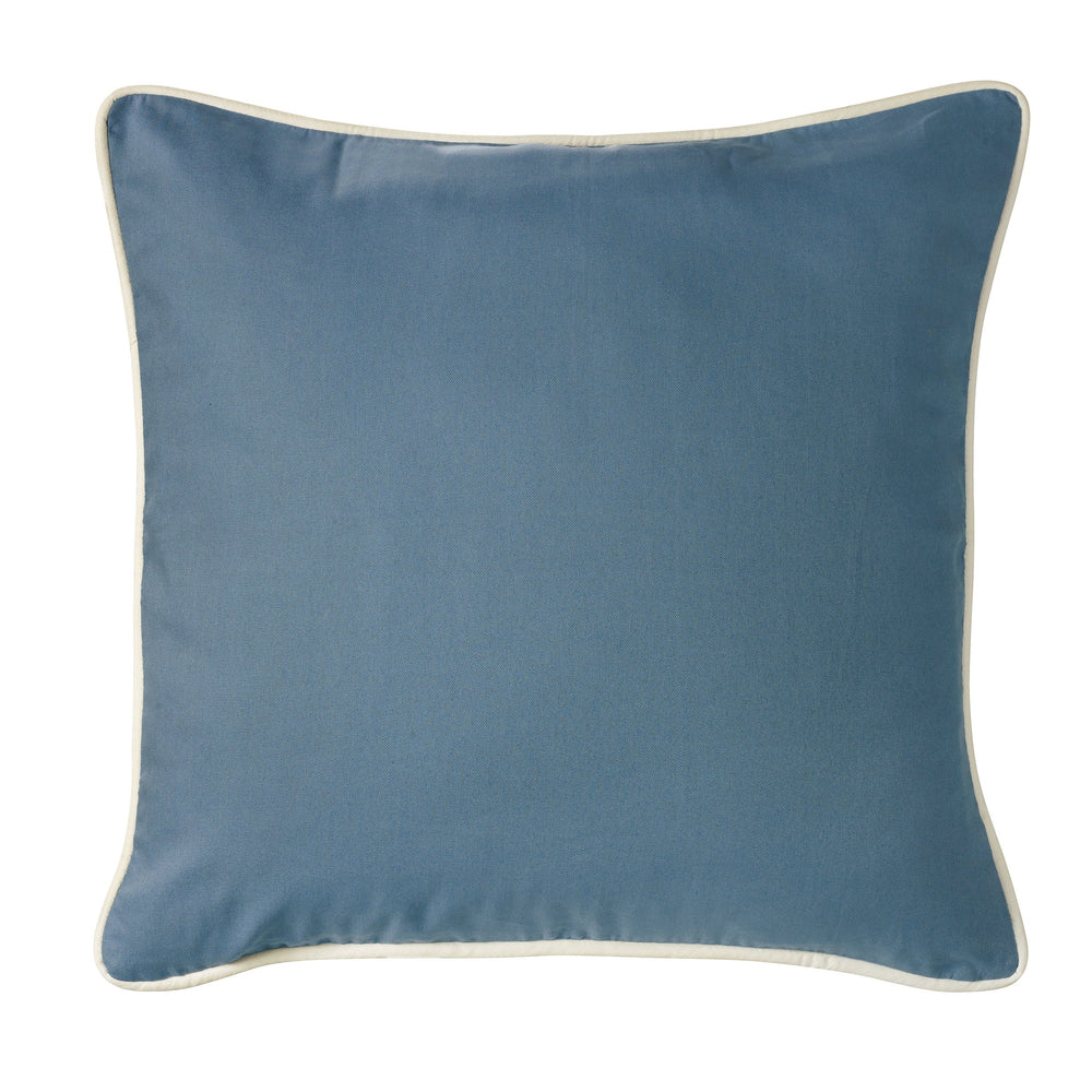 Hiend Accents Monterrey Euro Sham - Elegant Indigo Accent With Off-white Piping For Coastal-inspired Decor Blue 25% Cotton,25% Linen,50% Polyester Fb3970e2