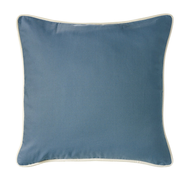 Hiend Accents Monterrey Euro Sham - Elegant Indigo Accent With Off-white Piping For Coastal-inspired Decor Blue 25% Cotton,25% Linen,50% Polyester Fb3970e2