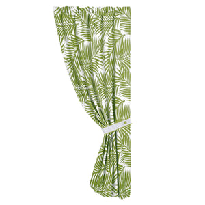 Hiend Accents Fern Tropical Capri Print Curtains - Elevate Your Space With Nature-inspired Elegance And Style Green,White 100% Polyester Fb4100c