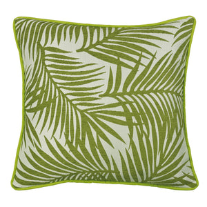 Hiend Accents Fern Euro Sham - Elegant Chenille Jacquard Design On Luxurious Linen For Chic Home Décor Enhancement Green,White 60% Cotton,40% Linen Fb4100e2