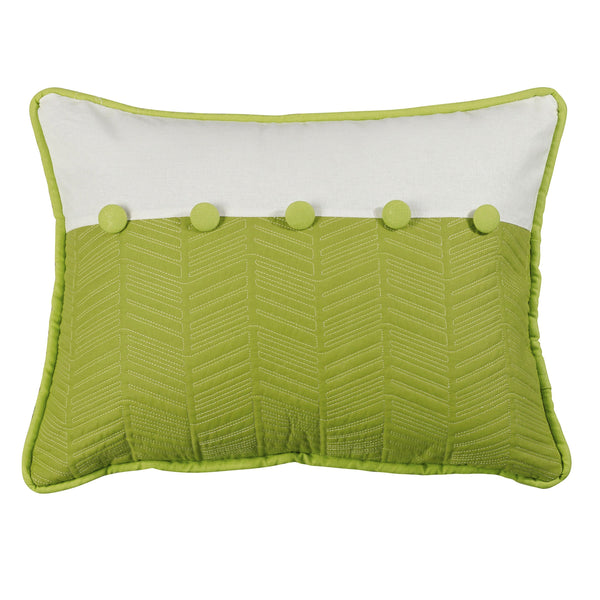 Hiend Accents Fern Stunning Quilted Accent Pillow – Elevate Your Home Decor With Elegant Design And Comfort Green,White Shell, 10% Polyester,50% Cotton,40% Linen. Filling, 100% Polyester Fb4100p2