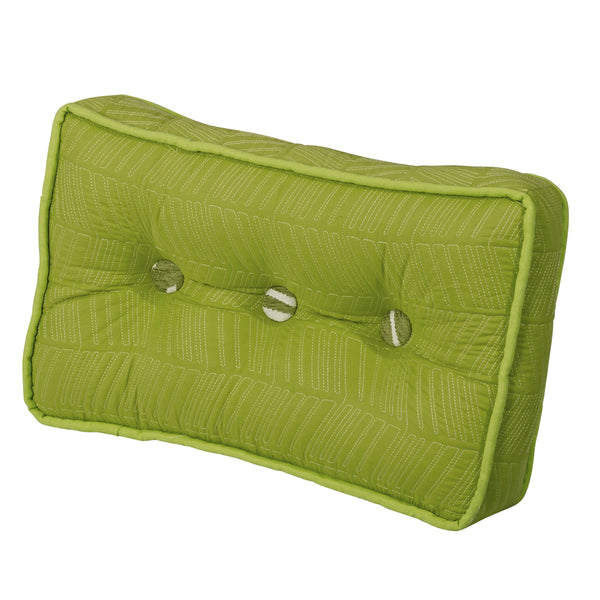 Hiend Accents Boxed Rectangular Pillow - Elegant Quilted Accent For Stylish Home Decor And Cozy Comfort Green Shell, 20% Polyester,80% Cotton. Filling, 100% Polyester. Fb4100p3