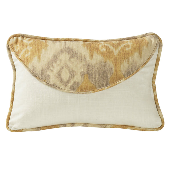 Hiend Accents Casablanca Envelope Pillow - Luxurious Ikat Design With Elegant Ogee Accents For Chic Home Decor Cream,Tan Shell, 30% Cotton,20% Linen,50% Polyester. Filling, 100% Polyester. Fb4150p4