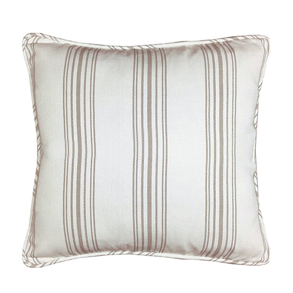 Hiend Accents Gramercy Striped Euro Sham - Chic Casual Elegance For Your Bedding, Perfect For Layering And Decor White 100% Polyester Construction Fb4160es