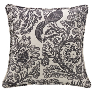Hiend Accents Augusta Toile Euro Sham - Timeless Elegance With Botanical Print & Sophisticated Matelassé Design Black,White Face, 80% Polyester,20% Cotton,Back, 68% Viscose,32% Polyester Fb4162e1
