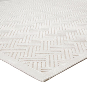 Jaipur Living Fables Thatch Fb44 Powerloomed Machinemade 52% Rayon 42% Acrylic 6% Polyester Geometric Tribal Indoor Rug White 52% Rayon 42% Acrylic 6% Polyester Rug111902