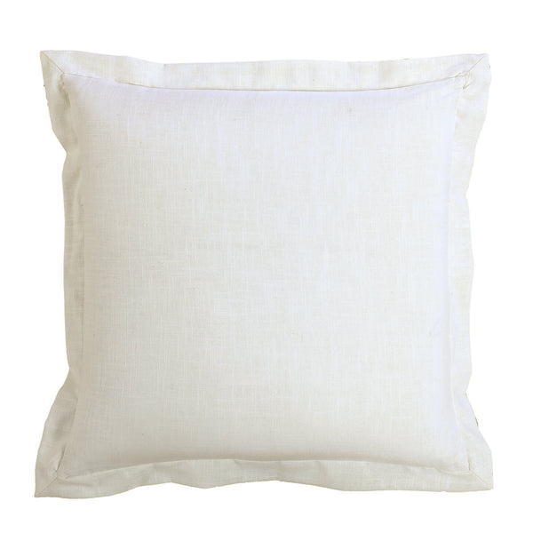 Hiend Accents Charlotte Euro Sham - Elegant Linen Accent With Flanged Edges For A Chic Bedroom Makeover White 100% Polyester Fb4900e2