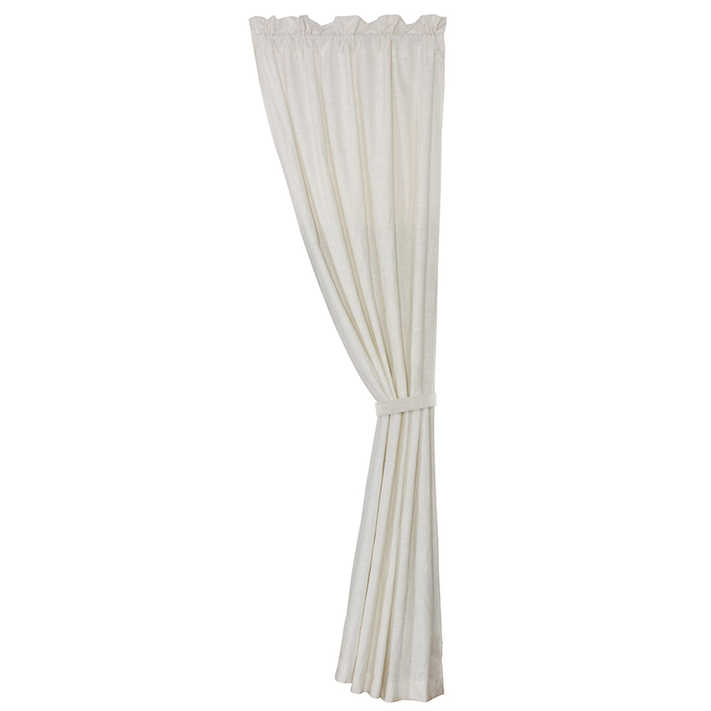 Hiend Accents Newport Elegant Linen Curtain - Chic Polyester Design For Modern & Classic Decor With Light Filtering White 100% Polyester Fb5400c