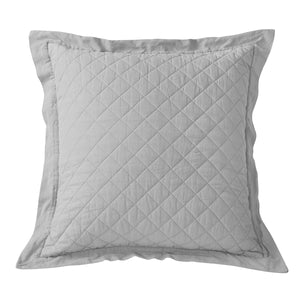 Hiend Accents Linen Cotton Diamond Quilted Euro Sham – Luxurious Texture For Stylish And Serene Bedroom Décor Gray Face, 55% Linen,45% Cotton,Back, 100% Cotton,Fill, 100% Polyester Fb6100es-os-gy