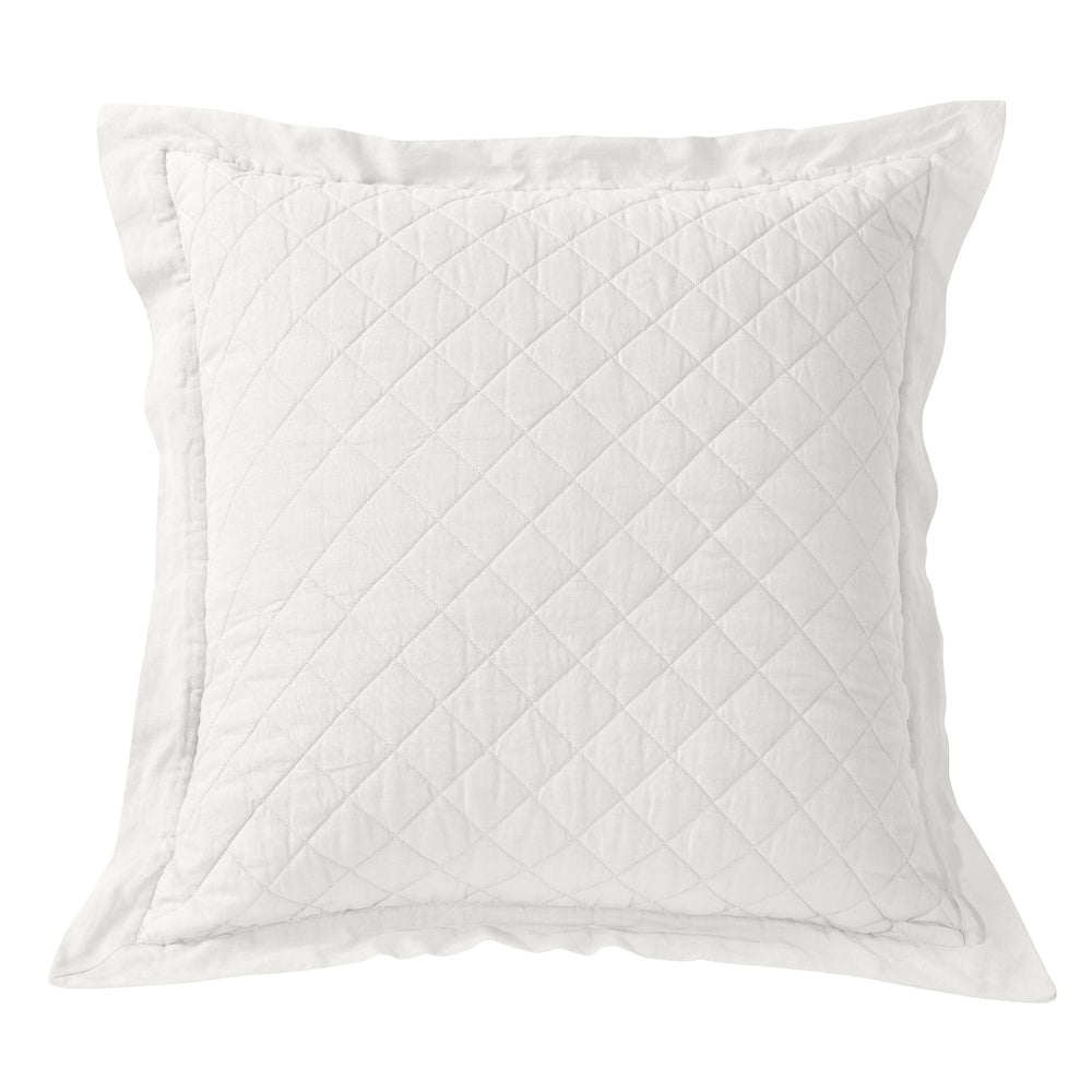 Hiend Accents Linen Cotton Diamond Quilted Euro Sham – Luxurious Texture For Stylish And Serene Bedroom Décor Light Tan Face, 55% Linen,45% Cotton,Back, 100% Cotton,Fill, 100% Polyester Fb6100es-os-lt