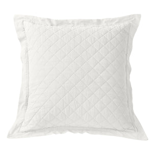 Hiend Accents Linen Cotton Diamond Quilted Euro Sham – Luxurious Texture For Stylish And Serene Bedroom Décor White Face, 55% Linen,45% Cotton,Back, 100% Cotton,Fill, 100% Polyester Fb6100es-os-vw