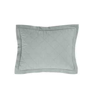 Hiend Accents Linen Cotton Diamond Quilted Boudoir Pillow - Elevate Your Bedroom Decor With Elegant Comfort & Style Seaglass Face, 55% Linen,45% Cotton,Back, 100% Cotton,Fill, 100% Waterfowl Feathers Fb6100p1-os-sg