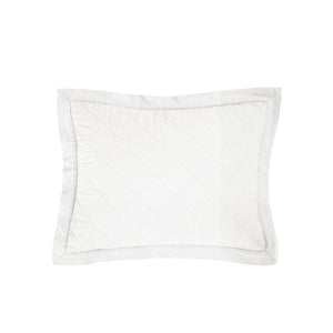 Hiend Accents Linen Cotton Diamond Quilted Boudoir Pillow - Elevate Your Bedroom Decor With Elegant Comfort & Style White Face, 55% Linen,45% Cotton,Back, 100% Cotton,Fill, 100% Waterfowl Feathers Fb6100p1-os-vw