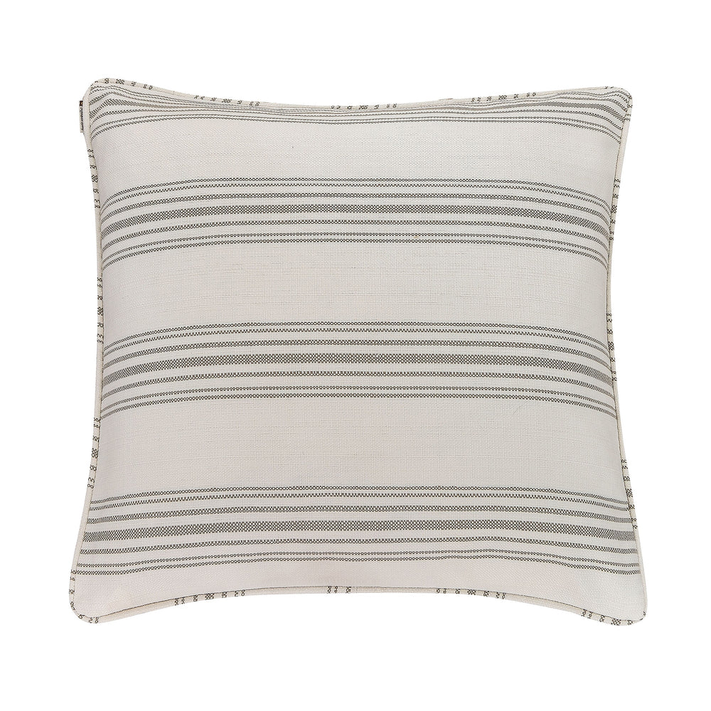 Hiend Accents Prescott Piped Euro Sham - Elevate Your Bedding With Timeless Style And Classic Design Elements White,Taupe 100% Polyester Fb6200e2-os-tp