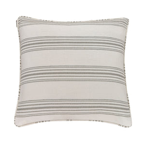 Hiend Accents Prescott Piped Euro Sham - Elevate Your Bedding With Timeless Style And Classic Design Elements White,Taupe 100% Polyester Fb6200e2-os-tp