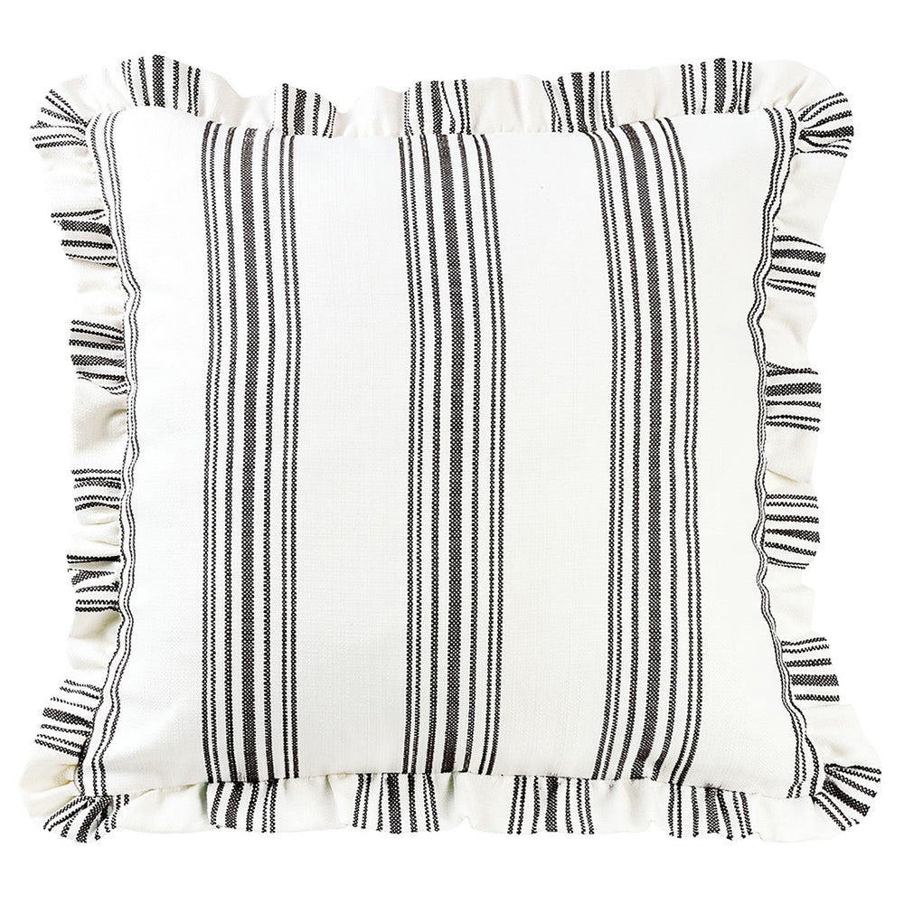 Hiend Accents Prescott Ruffled Euro Sham - Elegant Bedding Accent For Timeless Charm And Cozy Bedroom Style White,Taupe 100% Polyester Fb6200es-os-tp