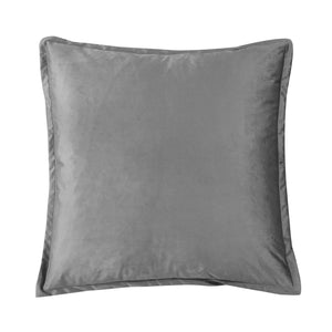 Hiend Accents Velvet Flanged Euro Sham – Luxurious Accent For Bedroom Decor, Perfect For Layering And Style Gray 100% Polyester Fb6300e2-os-gy