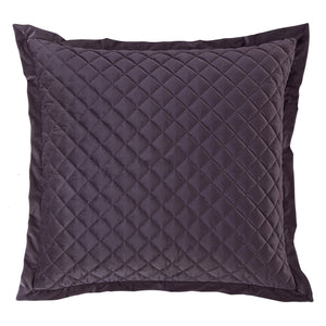 Hiend Accents Velvet Euro Sham - Luxurious Diamond Quilted Design For Elegant Bedroom Decor And Comfort Upgrade Amethyst 100% Polyester Fb6300es-os-am