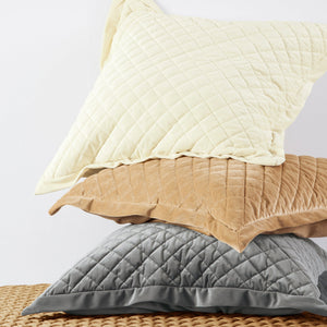 Hiend Accents Velvet Euro Sham - Luxurious Diamond Quilted Design For Elegant Bedroom Decor And Comfort Upgrade Amethyst 100% Polyester Fb6300es-os-am