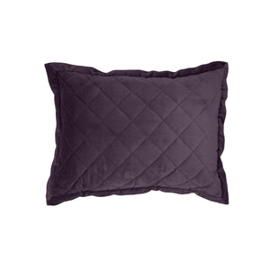 Hiend Accents Velvet Diamond Quilted Boudoir Pillow – Luxurious Velvet Accent For Elegant Bedroom Decor And Comfort Amethyst Shell, 100% Polyester,Fill, 100% Waterfowl Feathers Fb6300p1-os-am