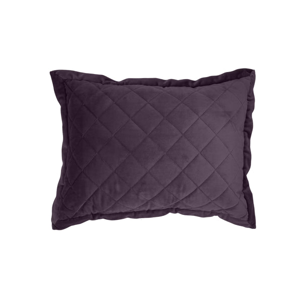 Hiend Accents Velvet Diamond Quilted Boudoir Pillow – Luxurious Velvet Accent For Elegant Bedroom Decor And Comfort Amethyst Shell, 100% Polyester,Fill, 100% Waterfowl Feathers Fb6300p1-os-am