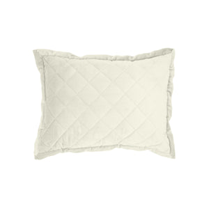 Hiend Accents Velvet Diamond Quilted Boudoir Pillow – Luxurious Velvet Accent For Elegant Bedroom Decor And Comfort Cream Shell, 100% Polyester,Fill, 100% Waterfowl Feathers Fb6300p1-os-cr