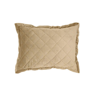 Hiend Accents Velvet Diamond Quilted Boudoir Pillow – Luxurious Velvet Accent For Elegant Bedroom Decor And Comfort Oatmeal Shell, 100% Polyester,Fill, 100% Waterfowl Feathers Fb6300p1-os-om