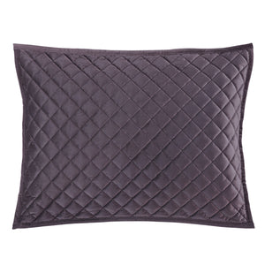 Hiend Accents Velvet Diamond Quilted Pillow Sham Set - Elevate Your Bedroom With Luxurious Comfort And Style Amethyst Face And Back, 100% Polyester,Fill, 100% Polyester Fb6300ps-ks-am
