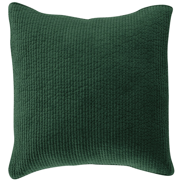 Hiend Accents Stonewashed Cotton Velvet Quilted Euro Sham – Luxurious Comfort & Modern Elegance For Your Bedroom Emerald Face And Back, 100% Cotton,Fill, 100% Polyester Fb6500es-os-em